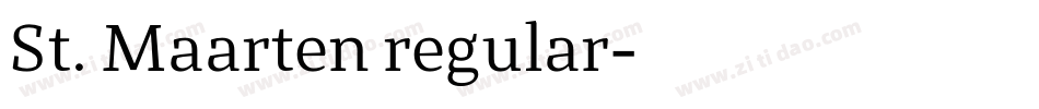 St. Maarten regular字体转换